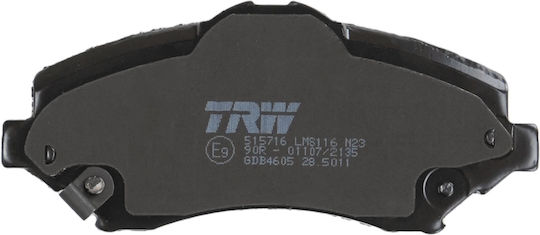 Trw Brake Pad Set Disc Brake Gdb4605