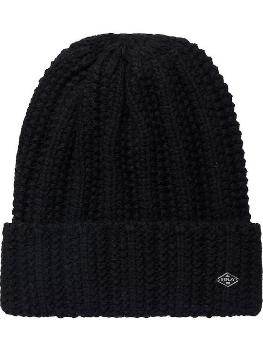 Beanie Γυναικείος Σκούφος Πλεκτός σε Μαύρο χρώμα