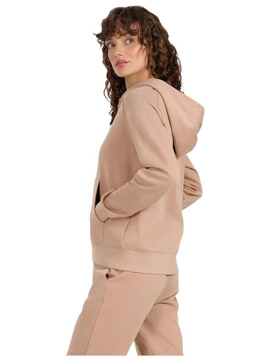 Women's Hooded Cardigan Sweatshirt Beige