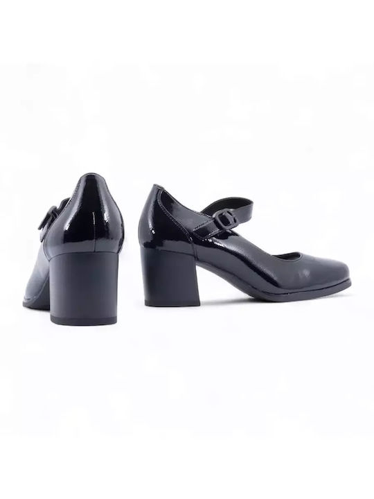 Black High Heels with Strap