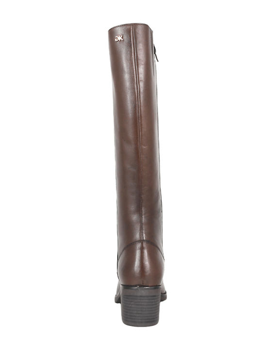 Buns Leder Damenstiefel Braun