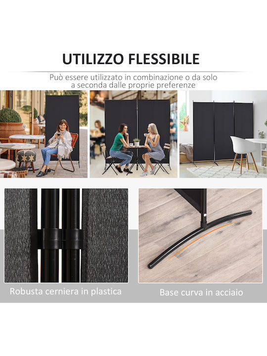 HomCom Decorativ Paravan Metalic 253x182cm