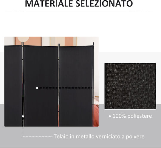 HomCom Decorative Room Divider Metal 253x182cm