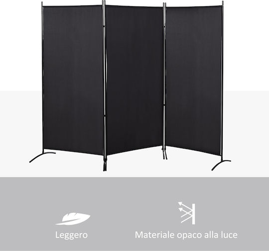 HomCom Decorative Room Divider Metal 253x182cm