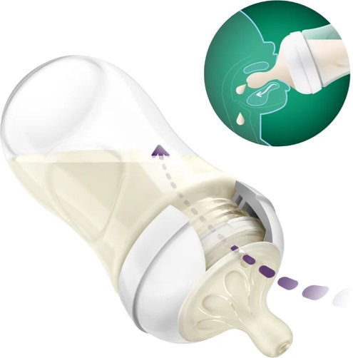 Philips Glass Baby Bottle Set Natural Response Anti-colic with Silicone Teat for 1+ Months White 3pcs