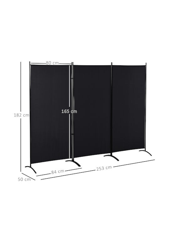 HomCom Decorativ Paravan Metalic 253x182cm