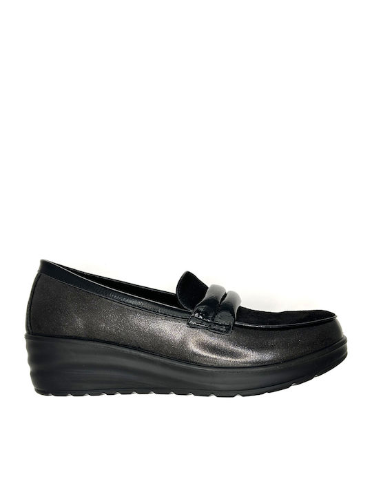 Λουστρίνι Γυναικεία Loafers σε Μαύρο Χρώμα