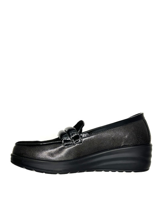 Λουστρίνι Γυναικεία Loafers σε Μαύρο Χρώμα