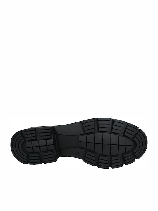 Lackleder Damen Loafers in Schwarz Farbe
