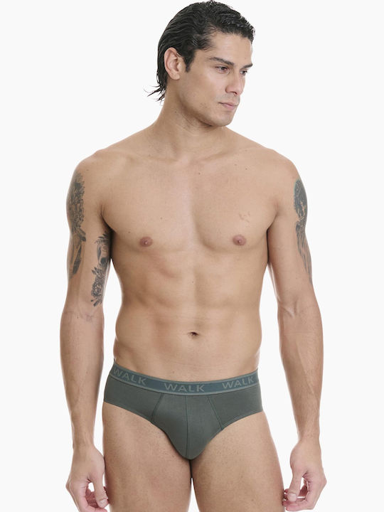 Slipuri pentru bărbați Khaki Green - Multicolor 2Pachet