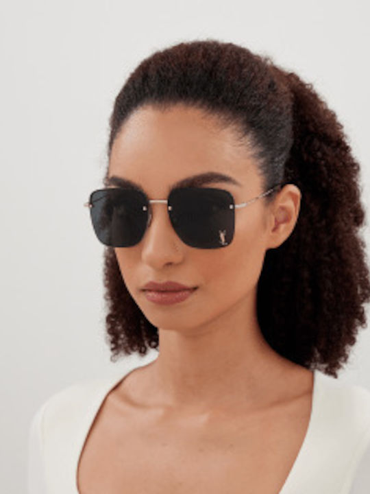 Ysl Sunglasses Χρυσά with Metal Frame & Black Lens