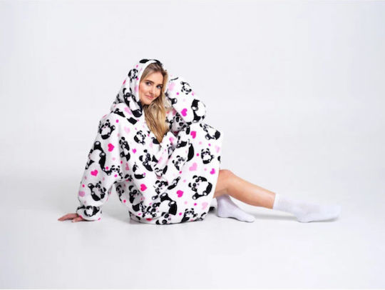 Noxxiez Panda Print Blanket 160cm