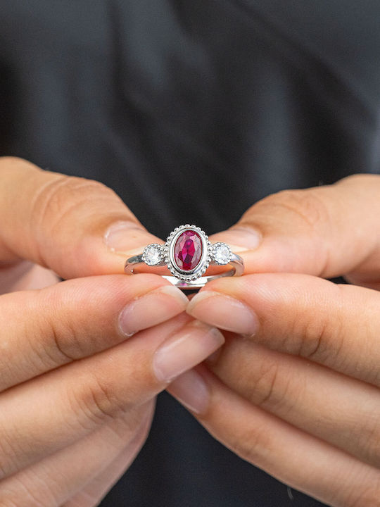 Kiriakos Gofas Set Rings with Zircon made of Silver