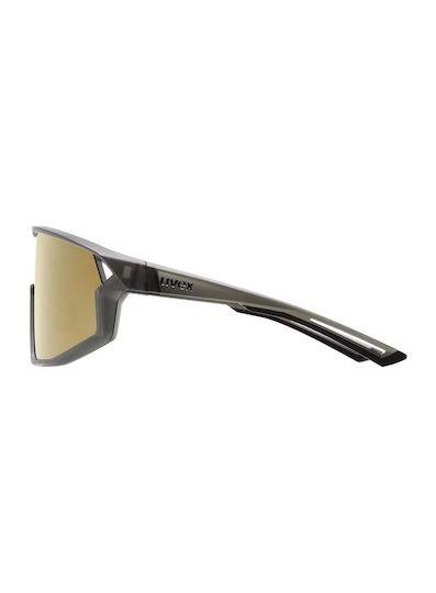 Uvex Cycling Glasses with Gold Frame & Dark / Transparent Lenses