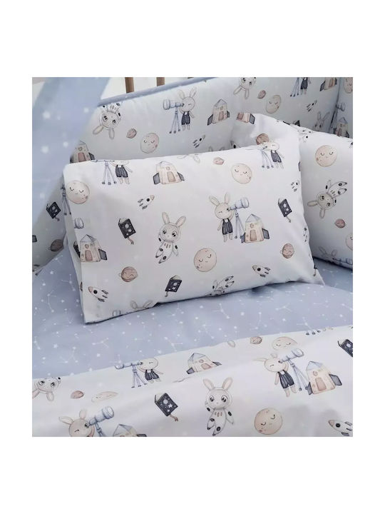 Vesta Home Vesta Home Baby Sheets Crib Cotton Set Astra Blue 120x165cm 3 Pieces