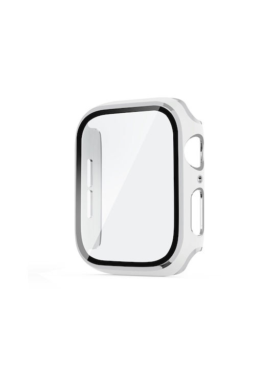 Enkay Plastikhülle mit Glas in Weiß Farbe für Apple Watch SE, SE2, SE3 - 44mm Enkay Plastikhülle mit Glas in Weiß Farbe für Apple Watch SE, SE2, SE3 - 44mm