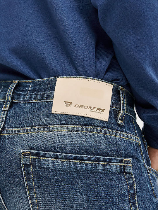 Men's Denim Pants with Regular Fit Blue