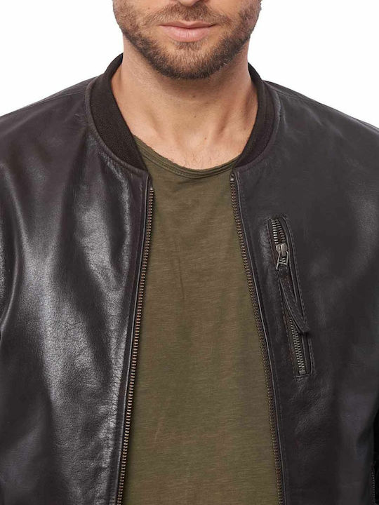 Sugar Buffalo Leather Jacket Brown