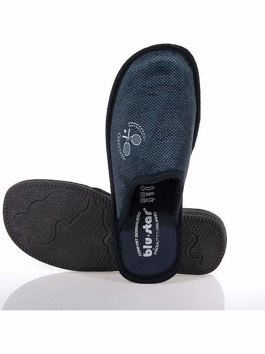 Papuci bărbați iarna Albastru