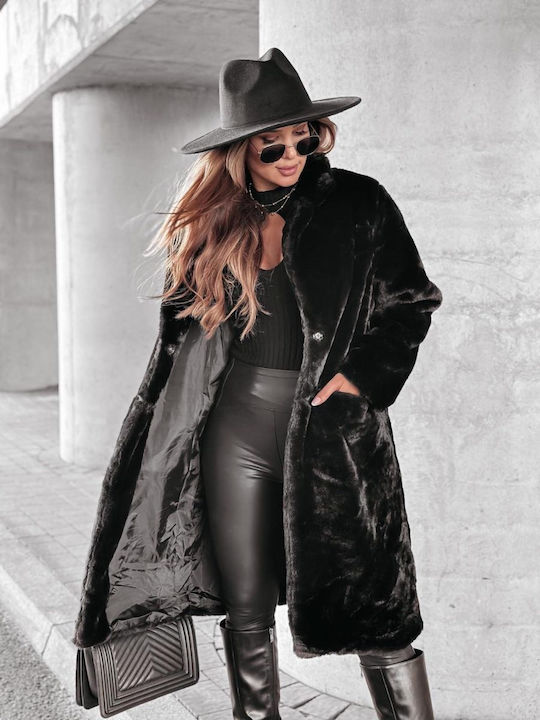 Women's Long Fur Black