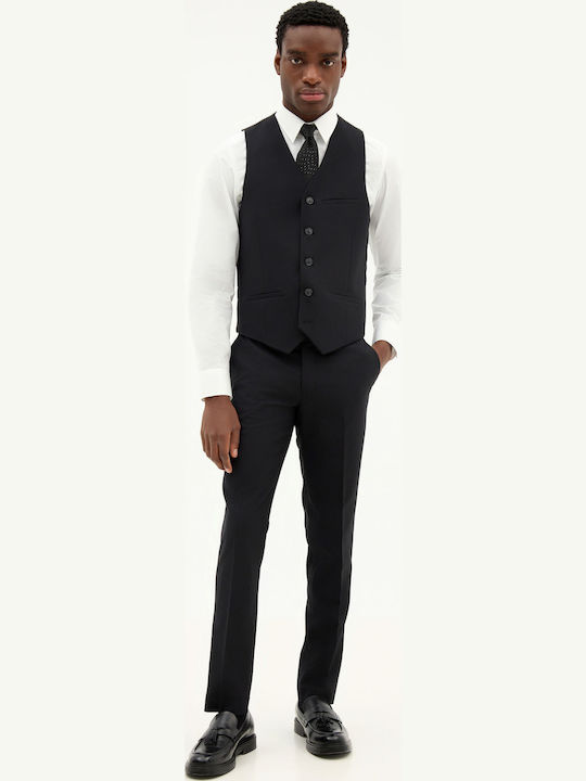 Men's Vest Slim Fit Black