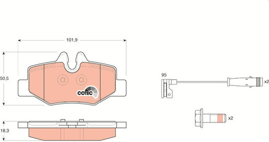 Trw Brake Pad Set Disc Brake Gdb1601