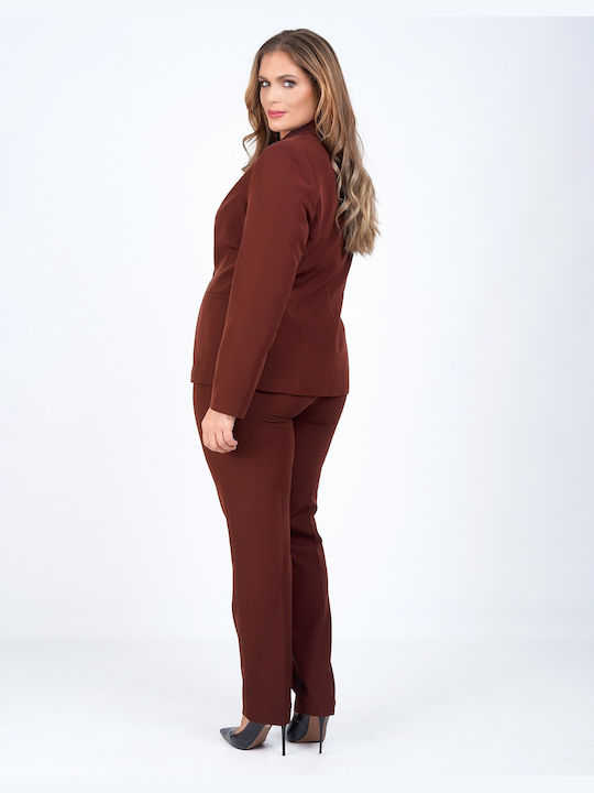 Dina Women's Crepe Blazer Burgundy