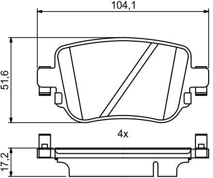 Bosch Brake Pad Set Disc Brake 0 986 494 797