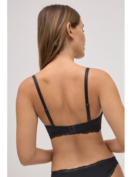 Bra with Light Padding without Underwire Black
