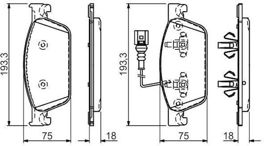 Bosch Brake Pad Set Disc Brake 0 986 494 553