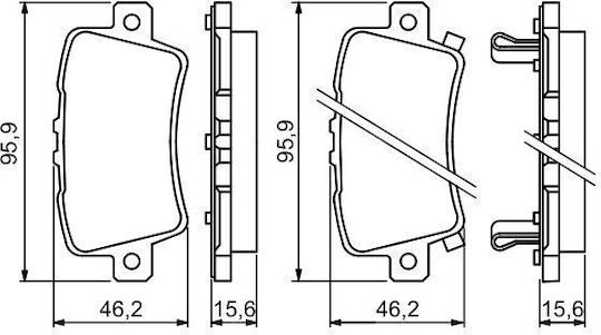 Bosch Brake Pad Set Disc Brake 0 986 494 249