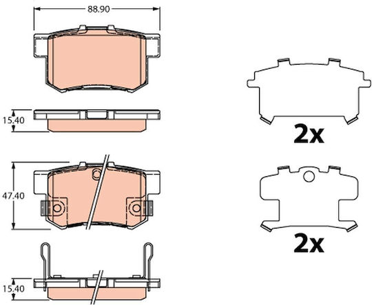 Trw Bremsbelag Set Scheibenbremse Gdb3516