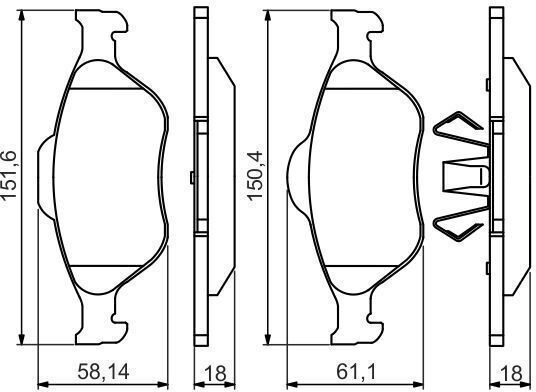 Bosch Brake Pad Set Disc Brake 0 986 495 220