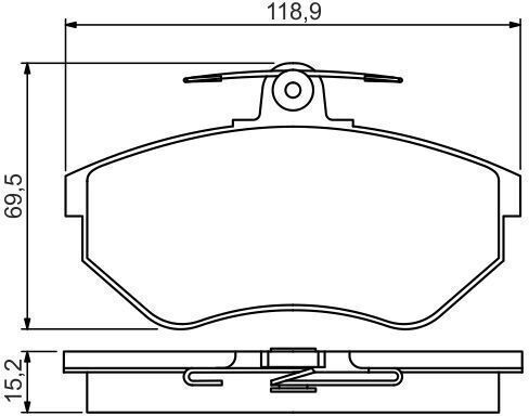 Bosch Brake Pad Set Disc Brake 0 986 495 246