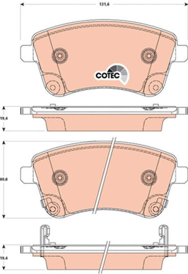 Trw Gdb3509 Set Plăcuțe De Frână Disc Frână Auto