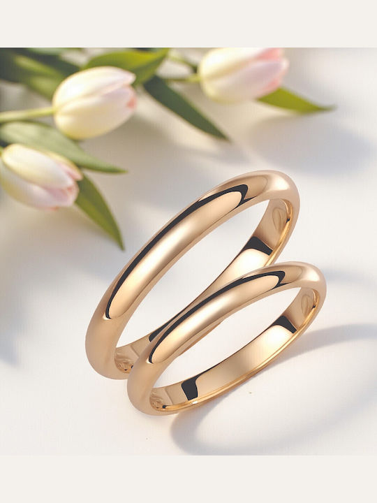 Valauro Wedding Ring Set Yellow Gold 9k – Width 2.5mm