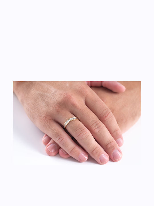 Σετ Βερών Γάμου Valauro Δίχρωμες Χρυσό 9k – Πλάτος 4.5mm
