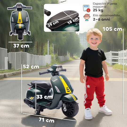 Kids Ride-On Motorbike Electric 6 Volt Green for 6+ Years
