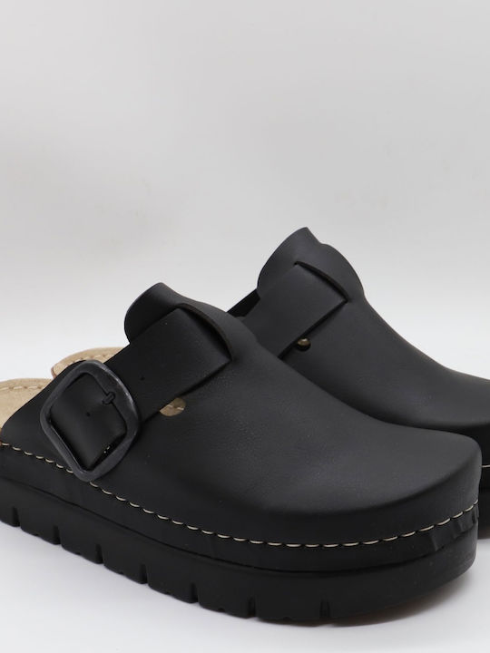 Comfort Way Shoes Γυναικεία Ανατομικά Σαμπό Μαύρα