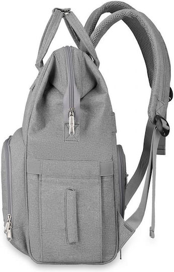 Multifunctional Backpack Moms Mark Ryden Waterproof 17 L Oxford Material Insulated Pockets Easy To Attach To Stroller Gray
