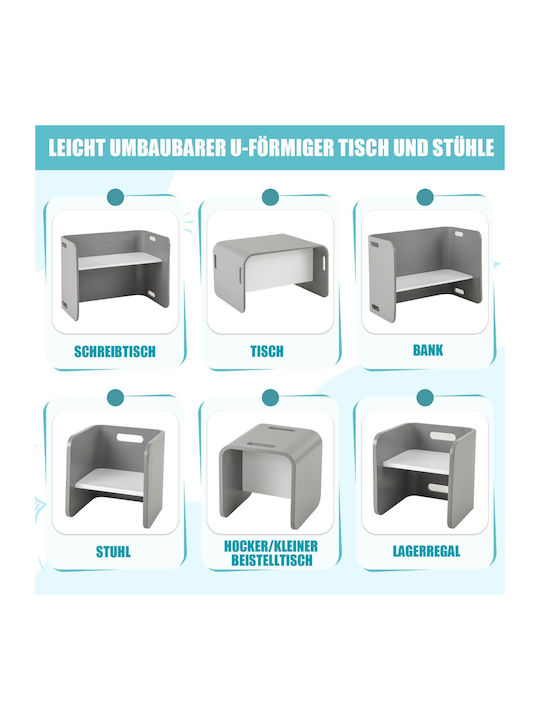 Kinder Tischset mit Stühlen Gray Costway
