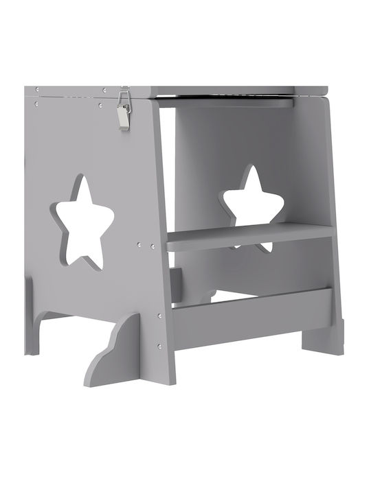 Kids Table and Chairs Set made of Wood Gray Aiyaplay