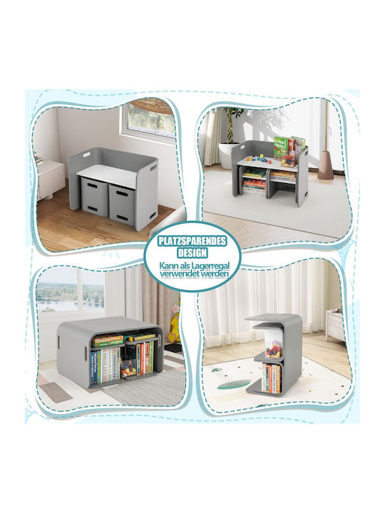 Kinder Tischset mit Stühlen Gray Costway