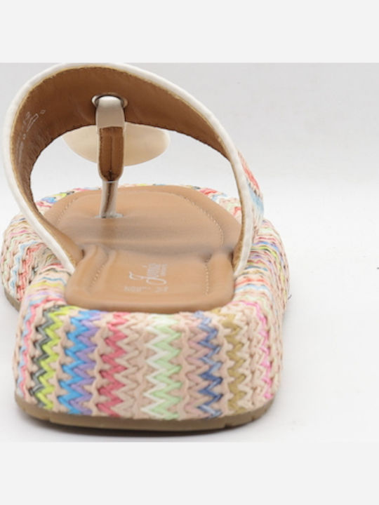 Women's Flat Sandals in White Color