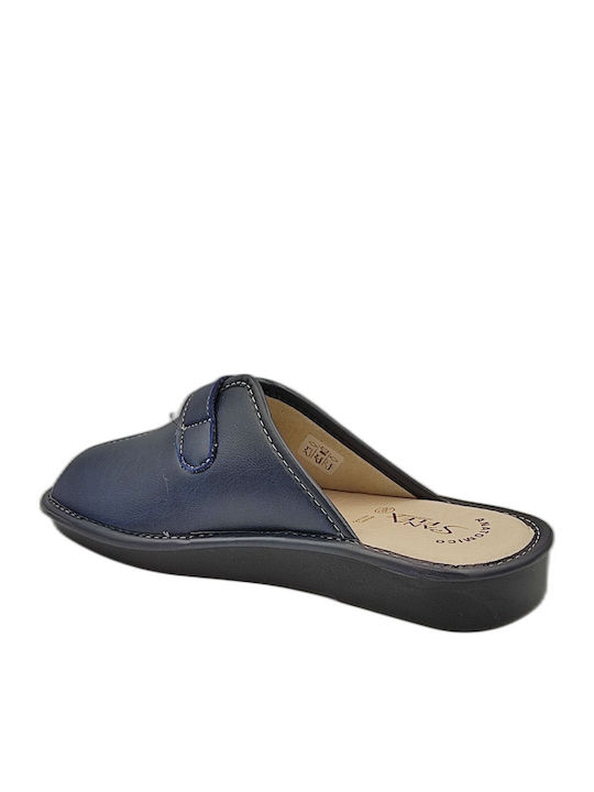 Broker Anatomical Leather Women's Slippers Blue
