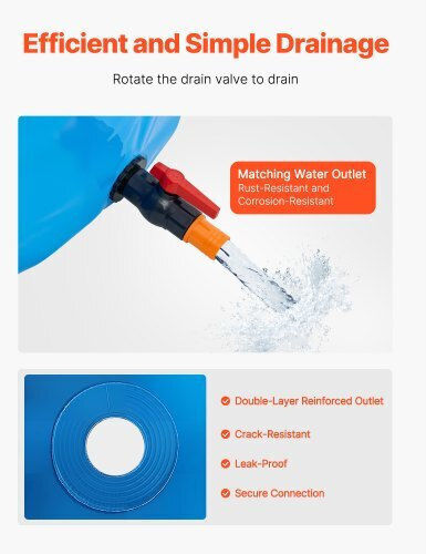 Vevor Vevor Fish Aquarium Capacity 89L Blue with Stand