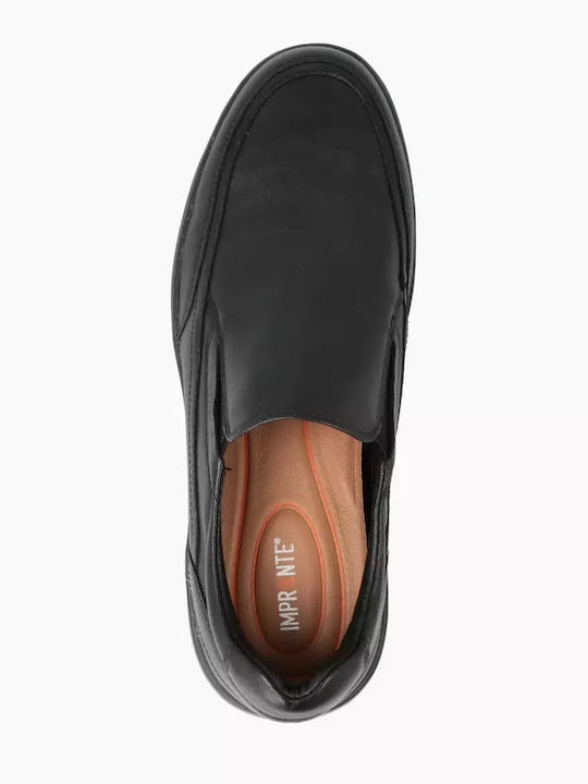 Leder Herren Slip-Ons Schwarz