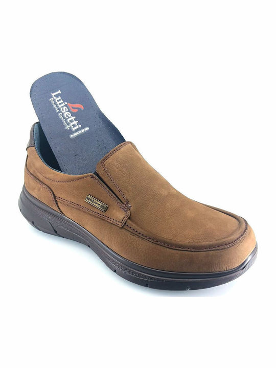Δερμάτινα Ανδρικά Slip-On Καφέ