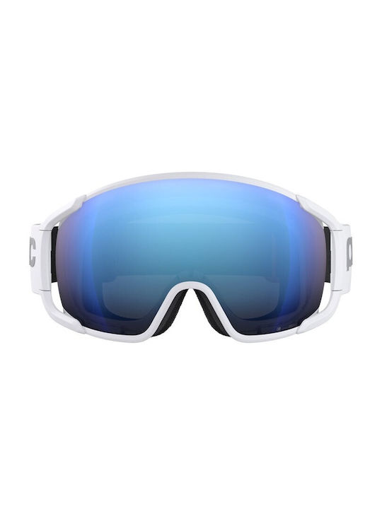 Mască de Schi și Snowboard pentru Adulți Albă cu Lentilă Albastră