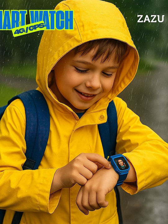 Zazu Fun Смарт Часовник 4G/GPS Локация и Видеочат Син